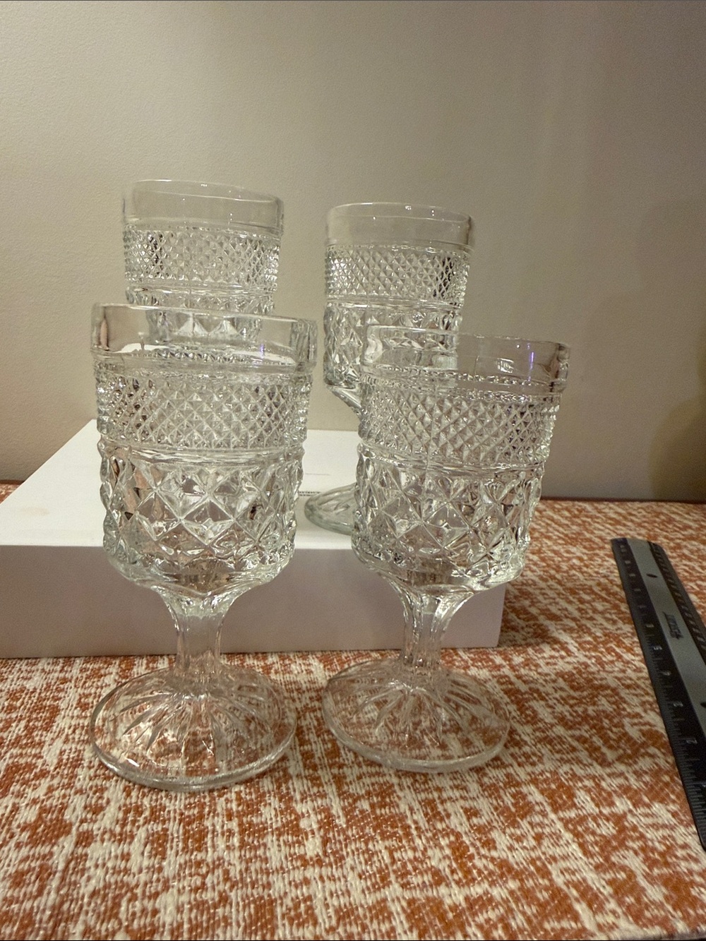 Anchor Hocking  Wexford  Stemware Water Goblets Glasses  10 Oz  Set of 4